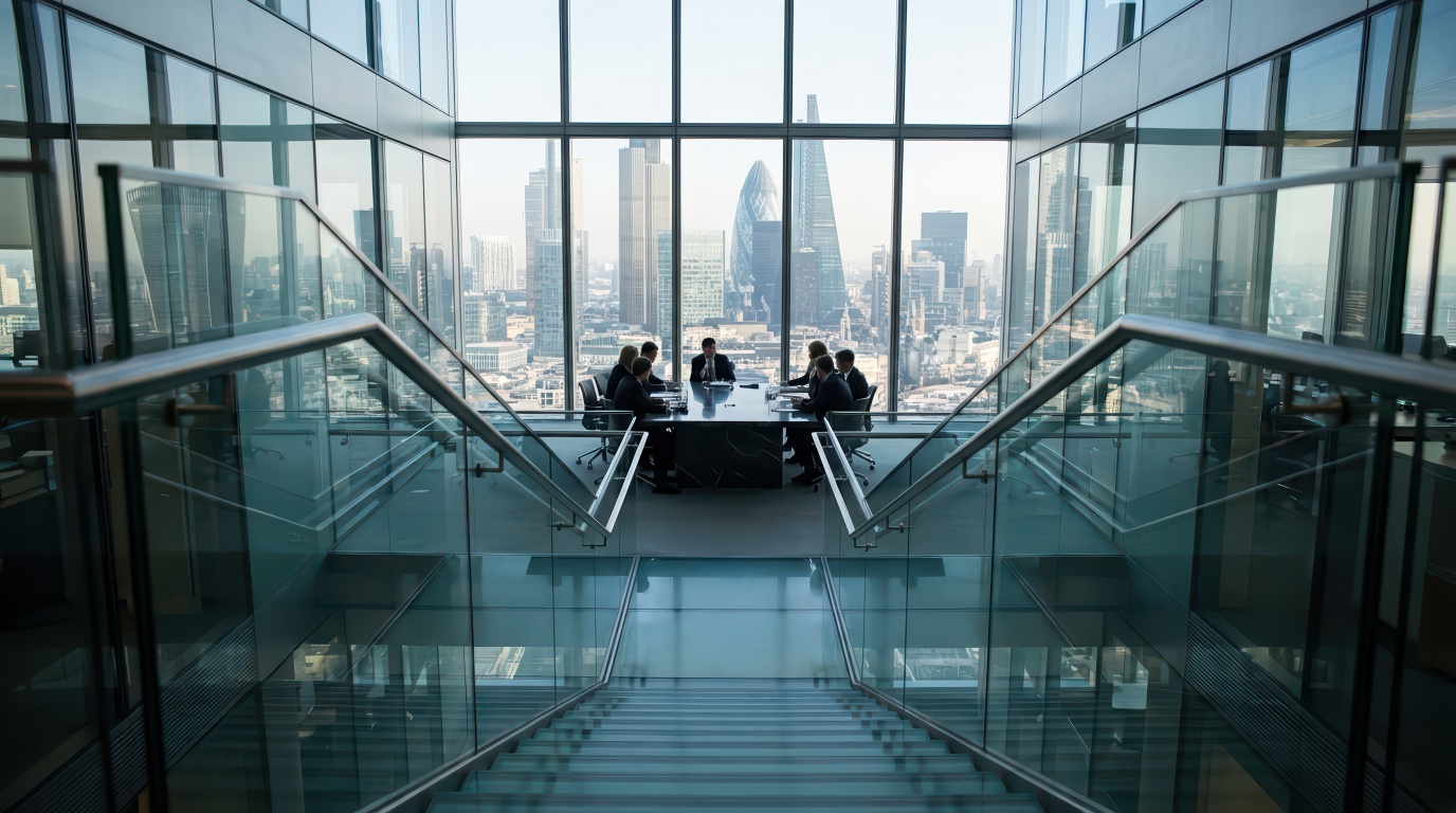 Senior executives in a boardroom meeting